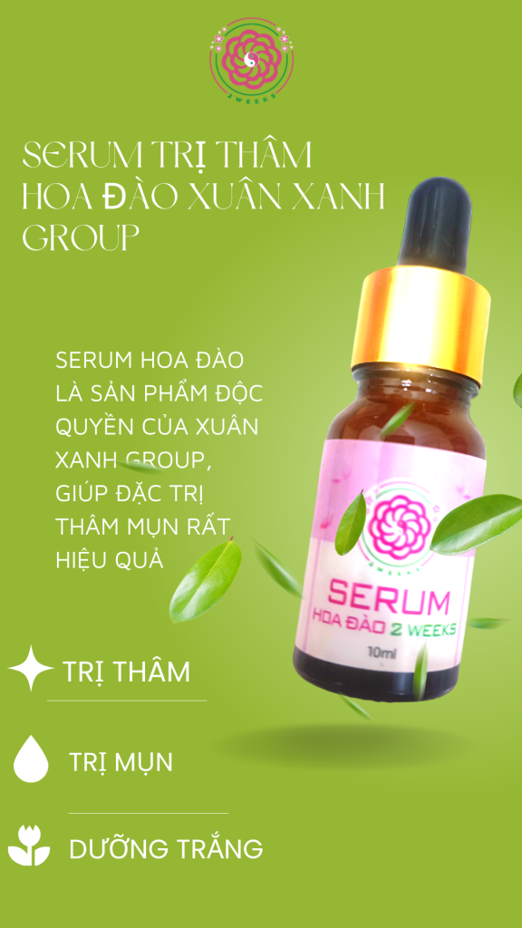 serum trị thâm mụn Hoa Đào 2 weeks cũng không thua kém gì với serum trắng da của nhật